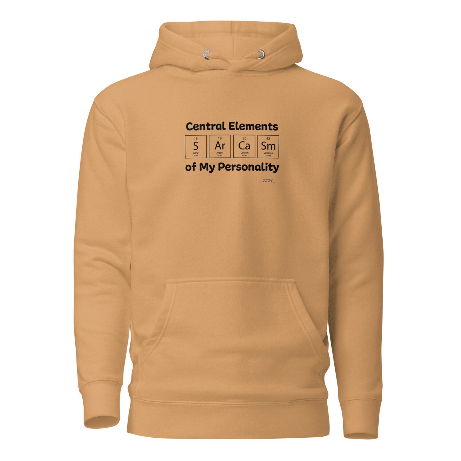 Sarcasm SCYENZ Unisex Hoodie - Science and Math Collection, Color: Khaki, Size: S