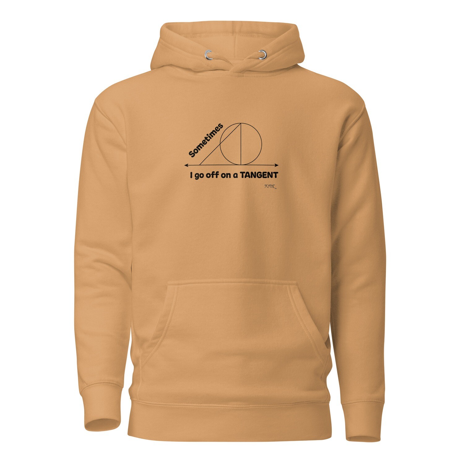 Tangent SCYENZ Unisex Hoodie - Science and Math Collection, Color: Khaki, Size: S