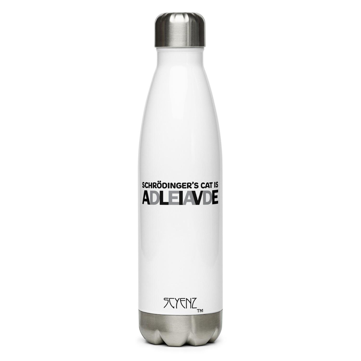 Schrödinger&#39;s_Cat_1 SCYENZ Stainless Steel Water Bottle - Science and Math Collection