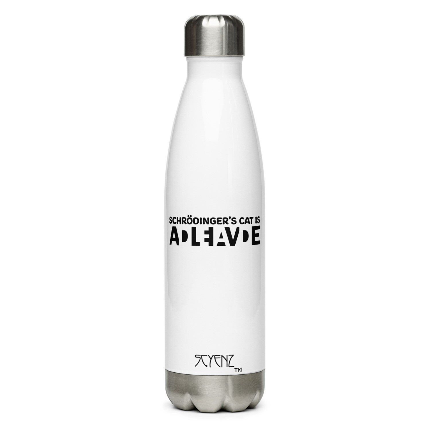 Schrödinger&#39;s_Cat_2 SCYENZ Stainless Steel Water Bottle - Science and Math Collection