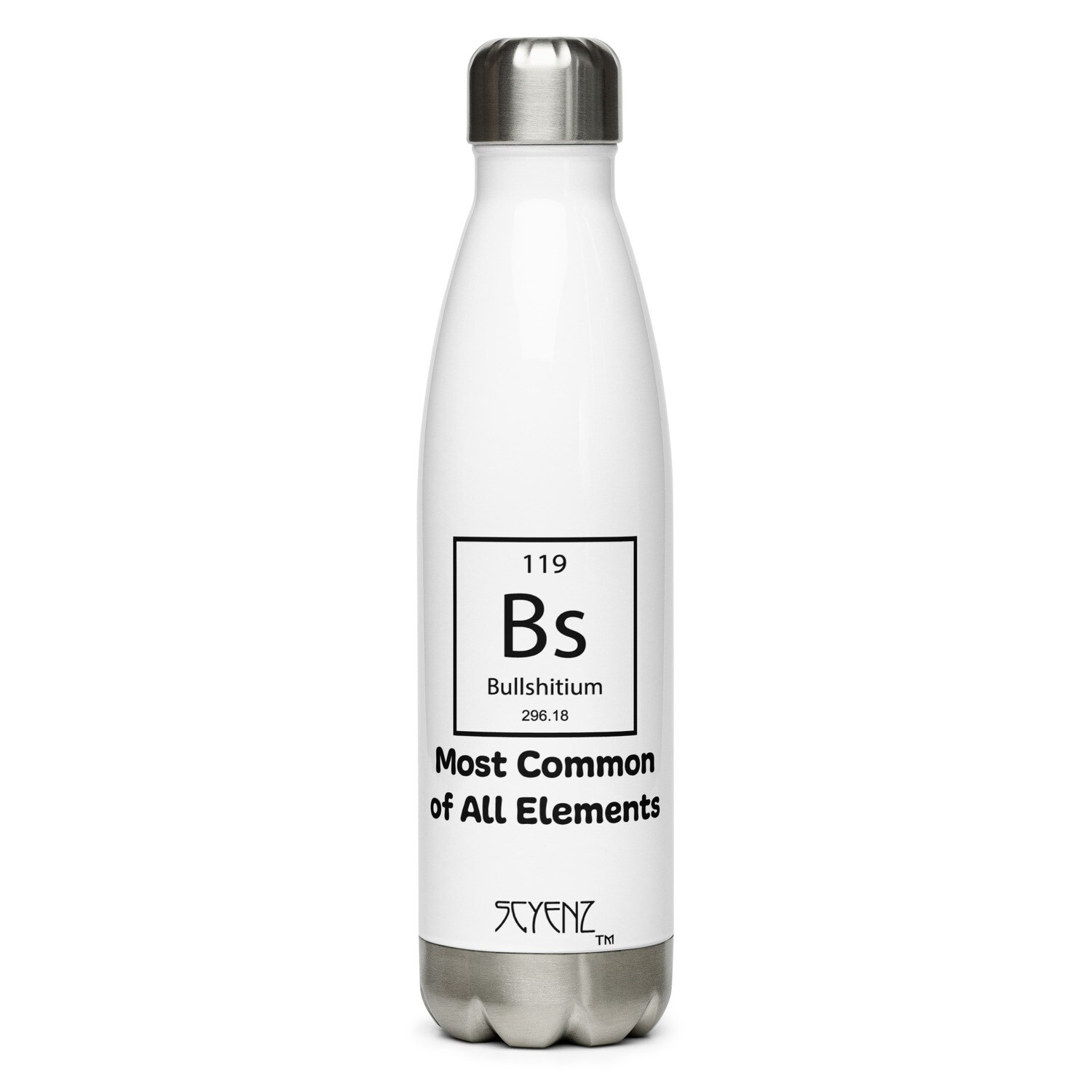 Bullshitium SCYENZ Stainless Steel Water Bottle - Science and Math Collection