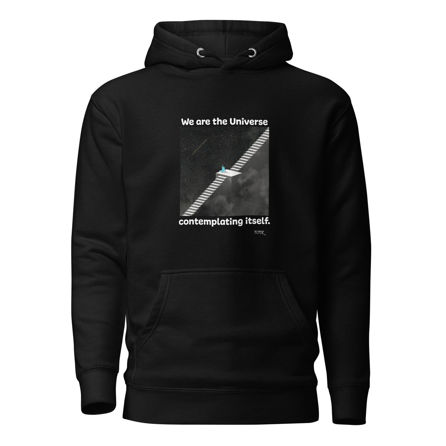 We_Are_the _Universe SCYENZ Unisex Hoodie - Science and Math Collection, Color: Black, Size: S