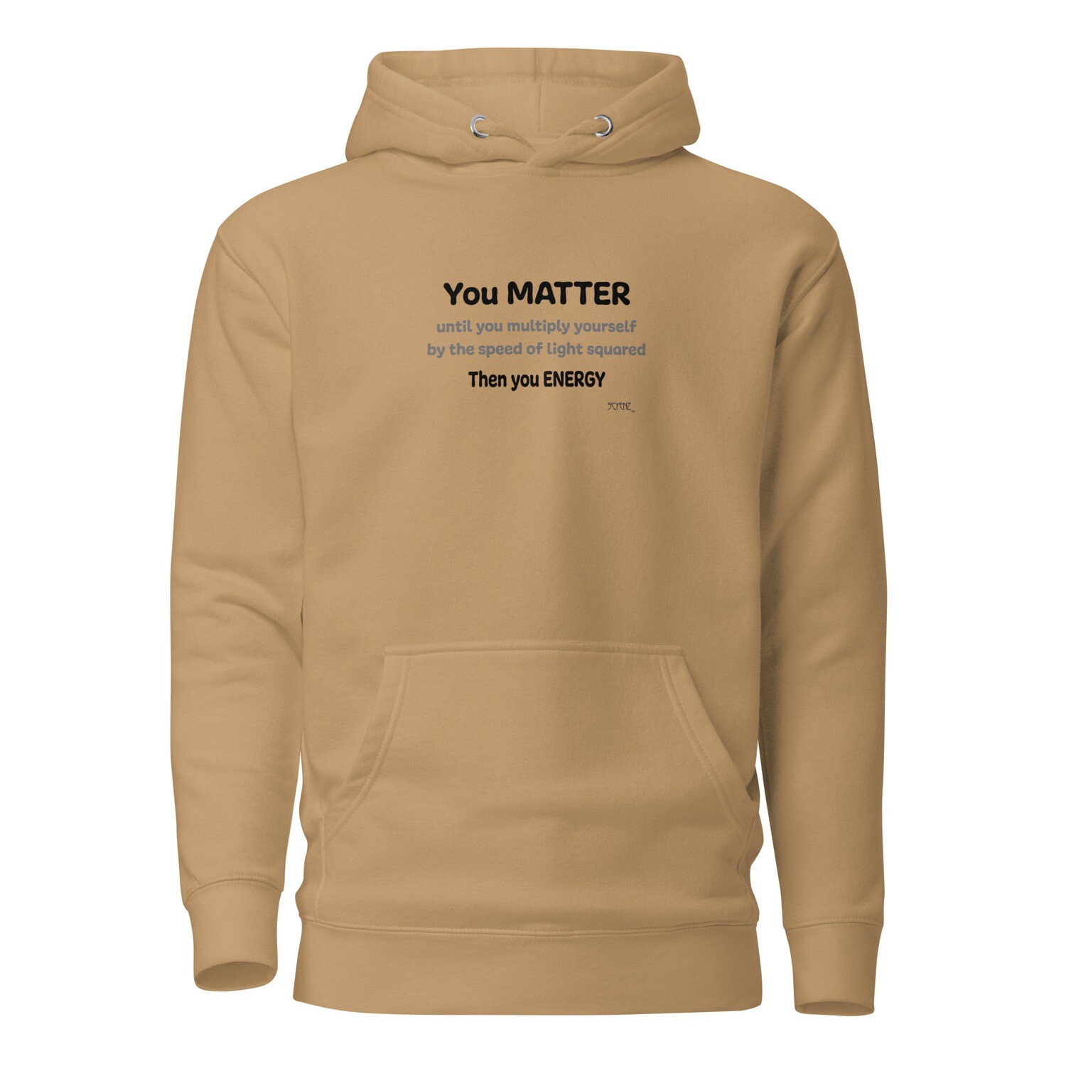 You_Matter SCYENZ Unisex Hoodie - Science and Math Collection, Color: Khaki, Size: S