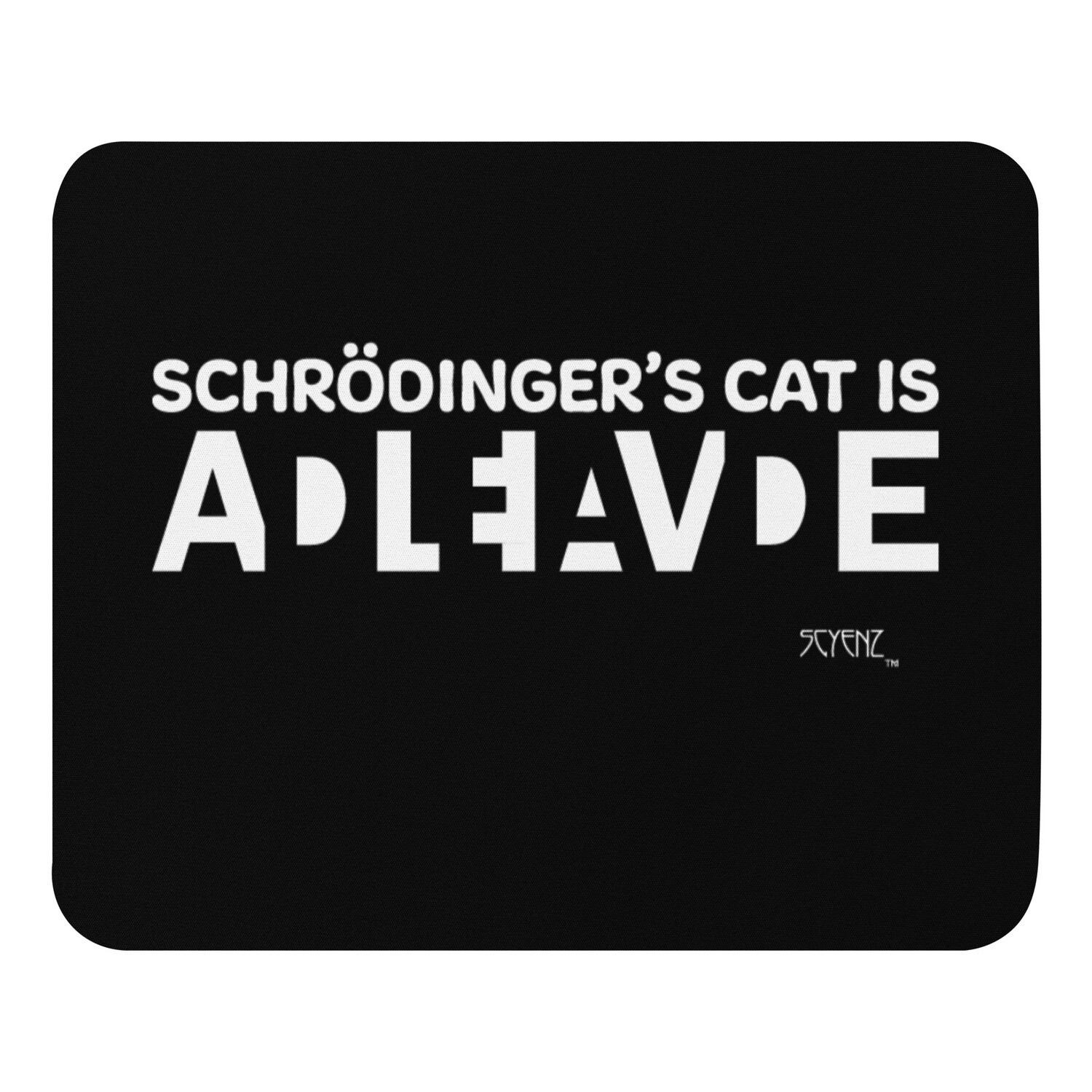 Schrödinger&#39;s_Cat_2 SCYENZ Mouse pad - Science and Math Collection