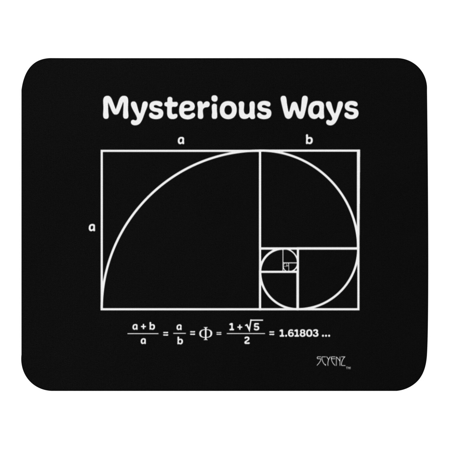 Mysterious_Ways SCYENZ Mouse pad - Science and Math Collection - Fibonacci Spiral/Golden Ratio