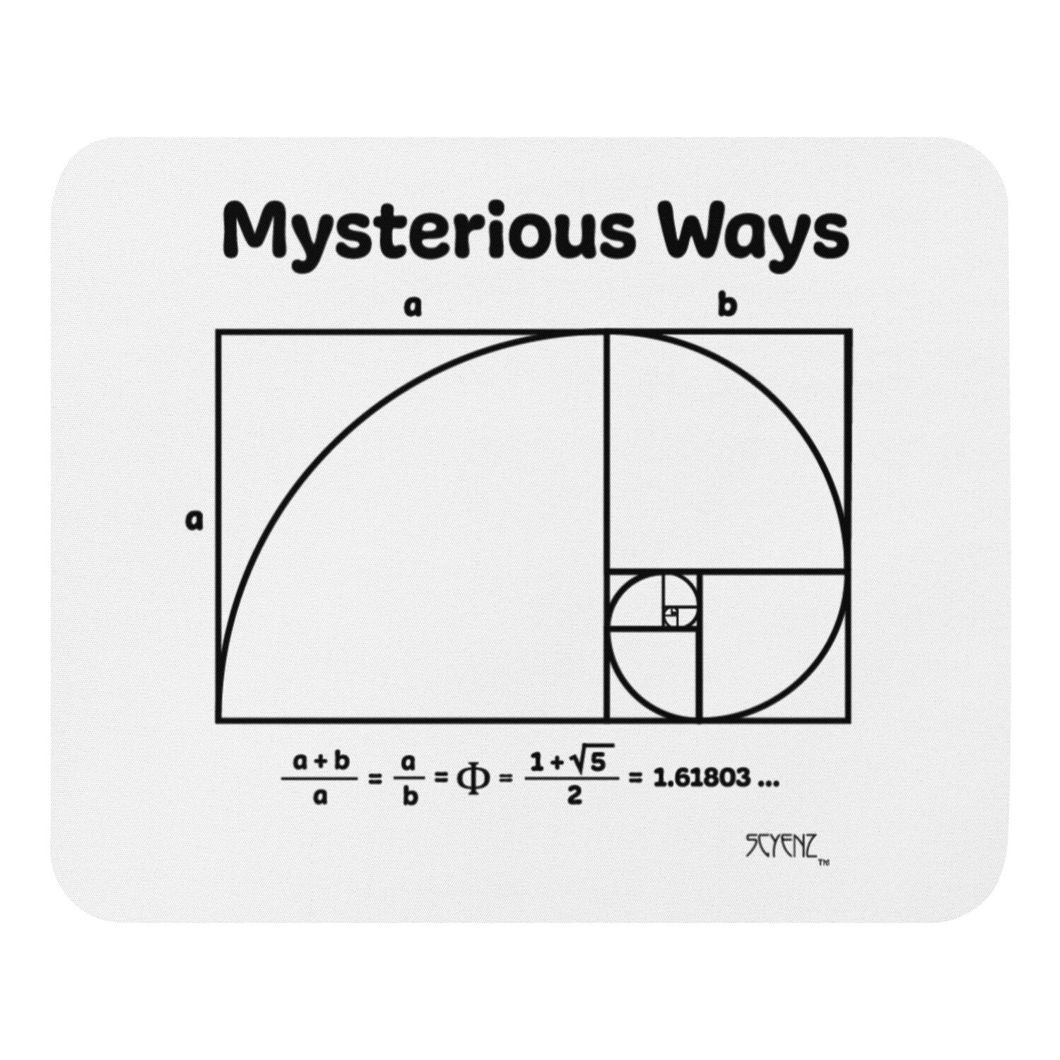 Mysterious_Ways SCYENZ Mouse pad - Science and Math Collection - Fibonacci Spiral/Golden Ratio