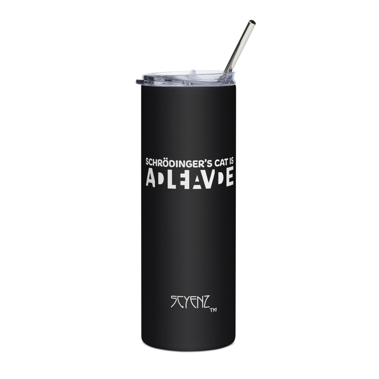Schrödinger&#39;s_Cat_2 SCYENZ Stainless steel tumbler - Science and Math Collection