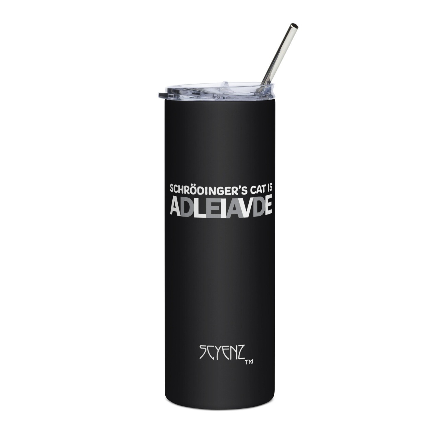 Schrödinger&#39;s_Cat_1 SCYENZ Stainless steel tumbler - Science and Math Collection