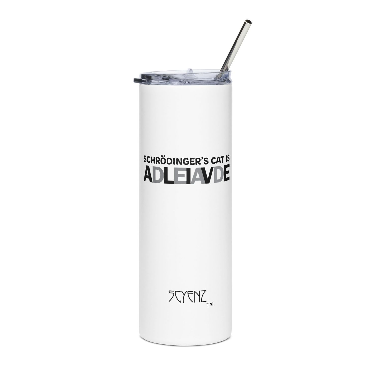 Schrödinger&#39;s_Cat _1 SCYENZ Stainless steel tumbler - Science and Math Collection