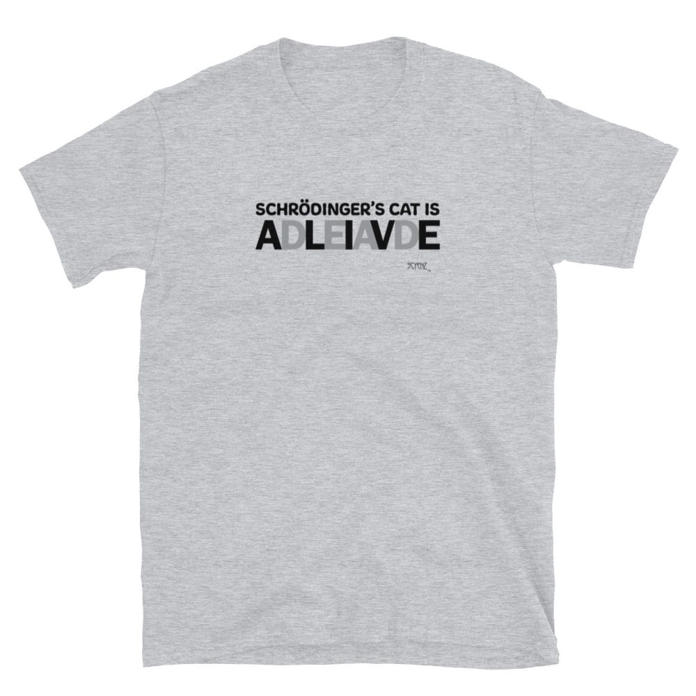 Scrödinger&#39;s_Cat_1 SCYENZ Short-Sleeve Unisex T-Shirt - Science and Math Collection