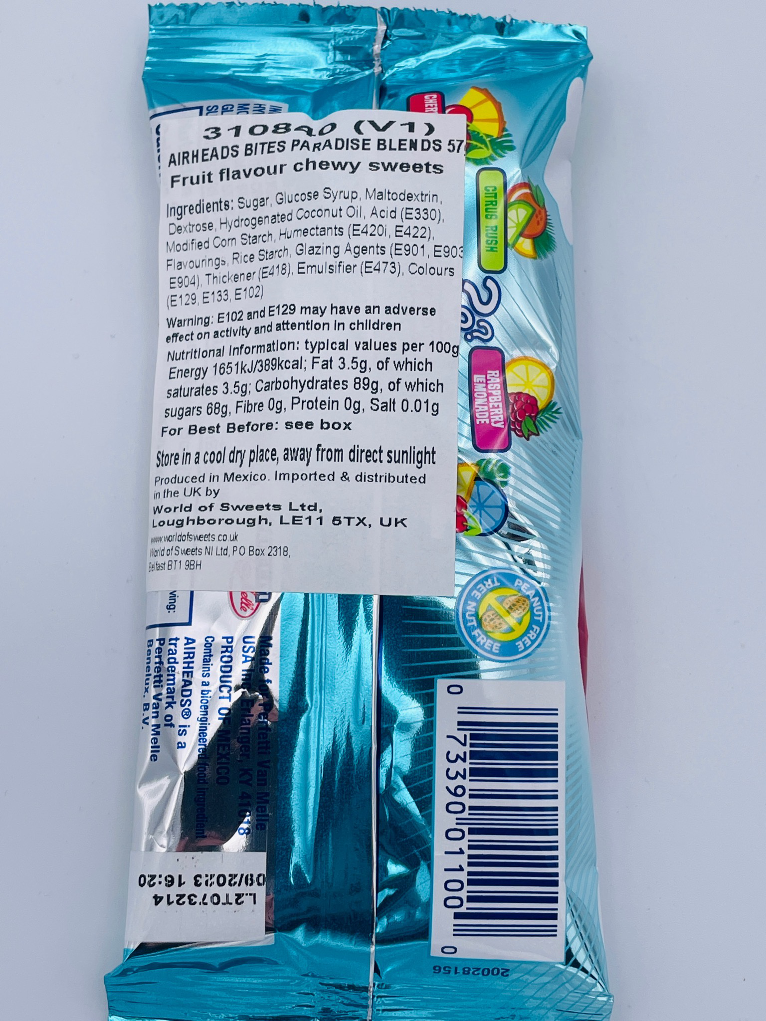 Airheads Candy Bites Paradise Blends Bag 57g