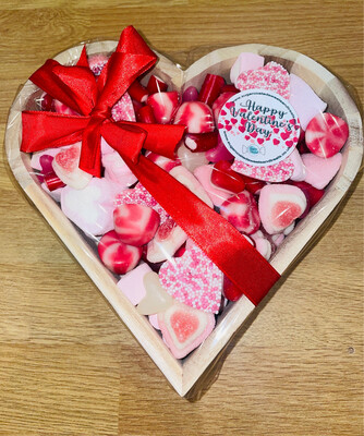 Valentines Heart Filled Sweet Box