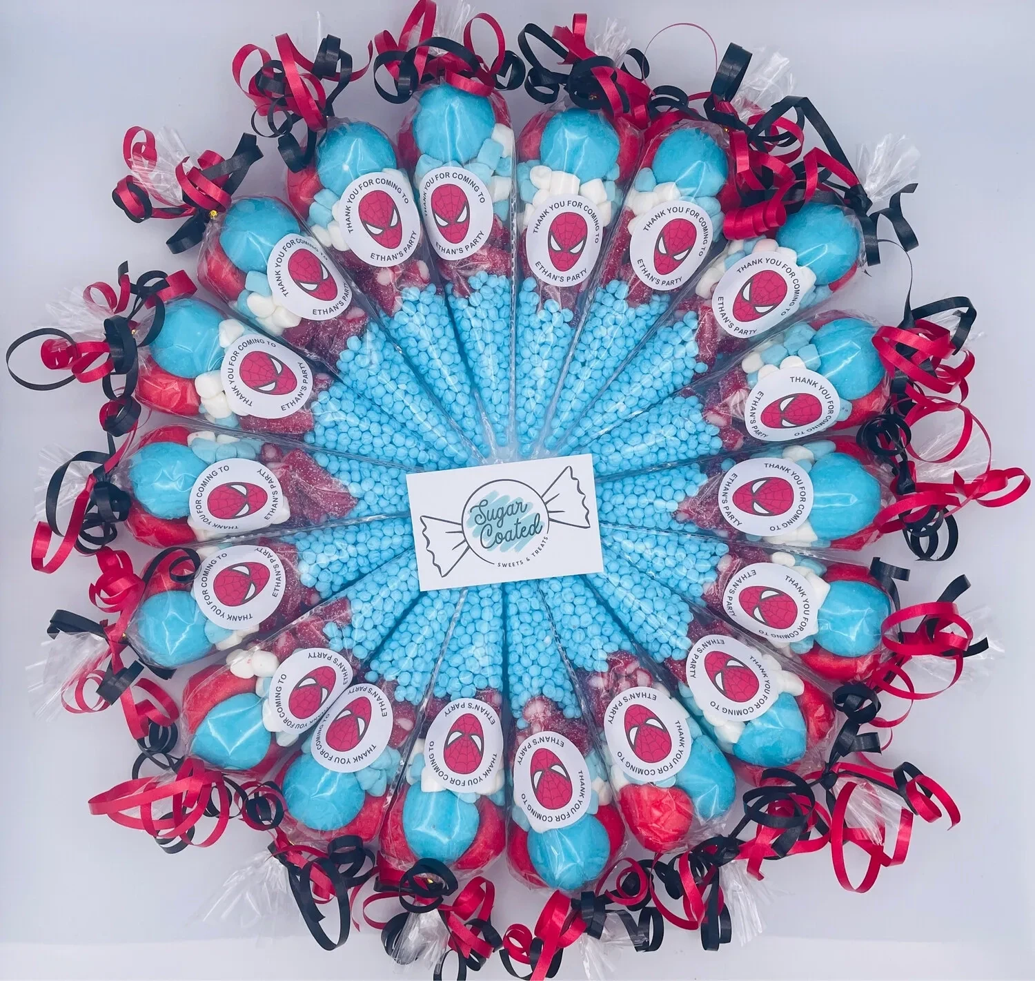 SugarCoated Spider-Man Themed Party Cones