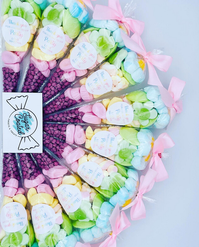 Rainbow Pastel Sweet Cones