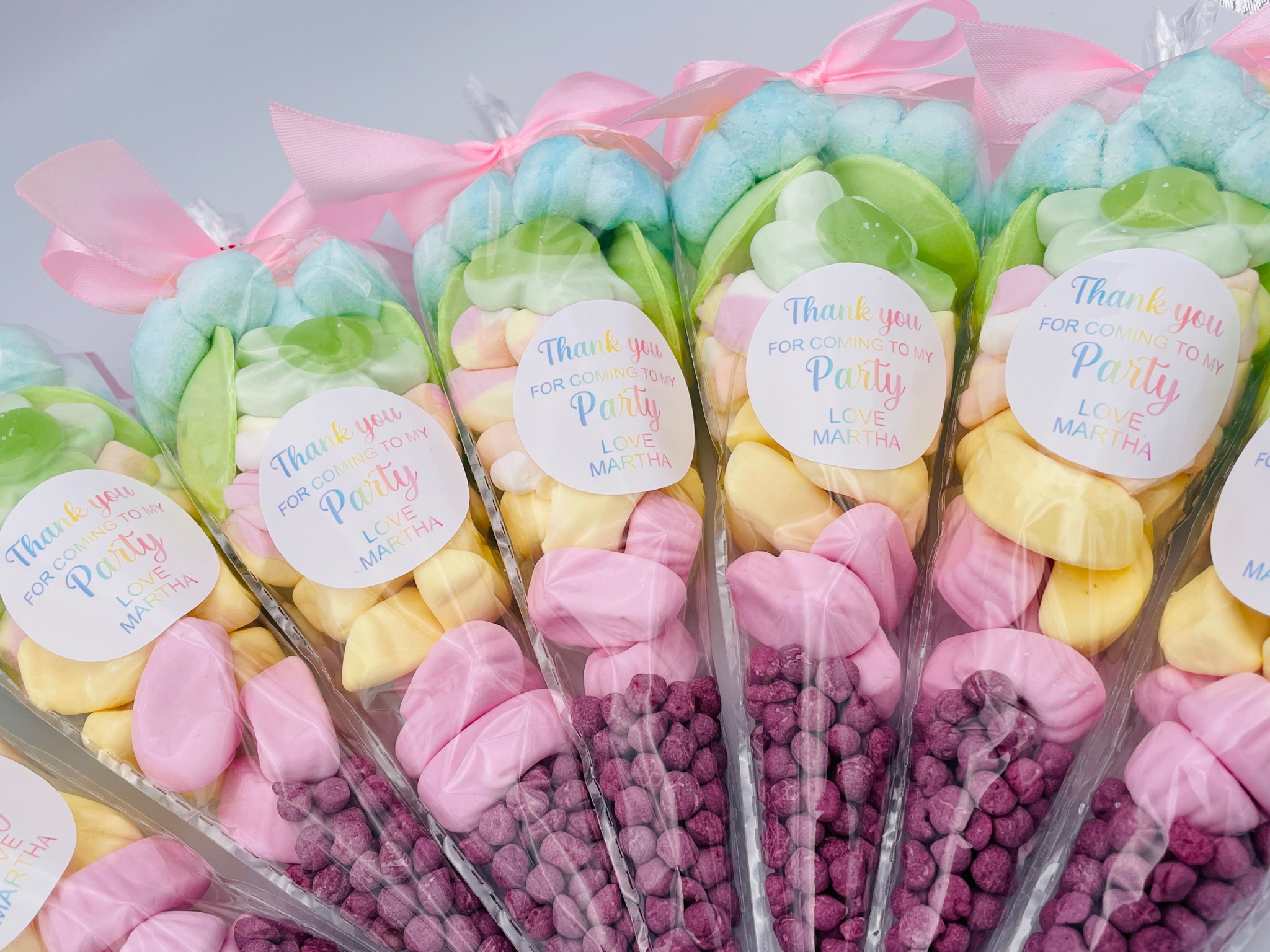 Rainbow Pastel Sweet Cones