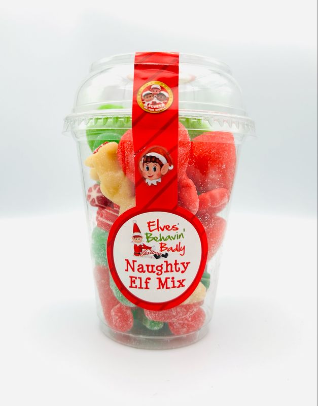 Elves Behavin' Badly Naughty Elf Mix Candy Cup 210g Elves Behavin' Badly Naughty Elf Mix Candy Cup 210g