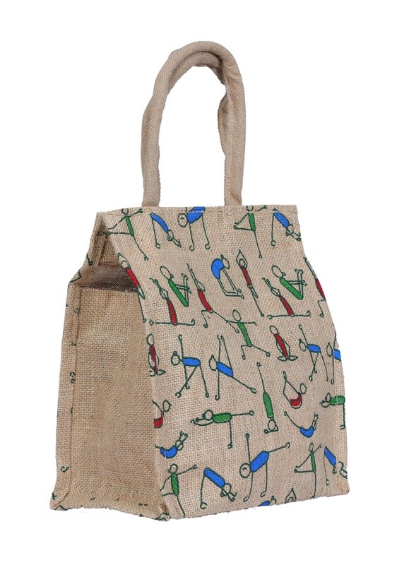 Yoga jute shop bag