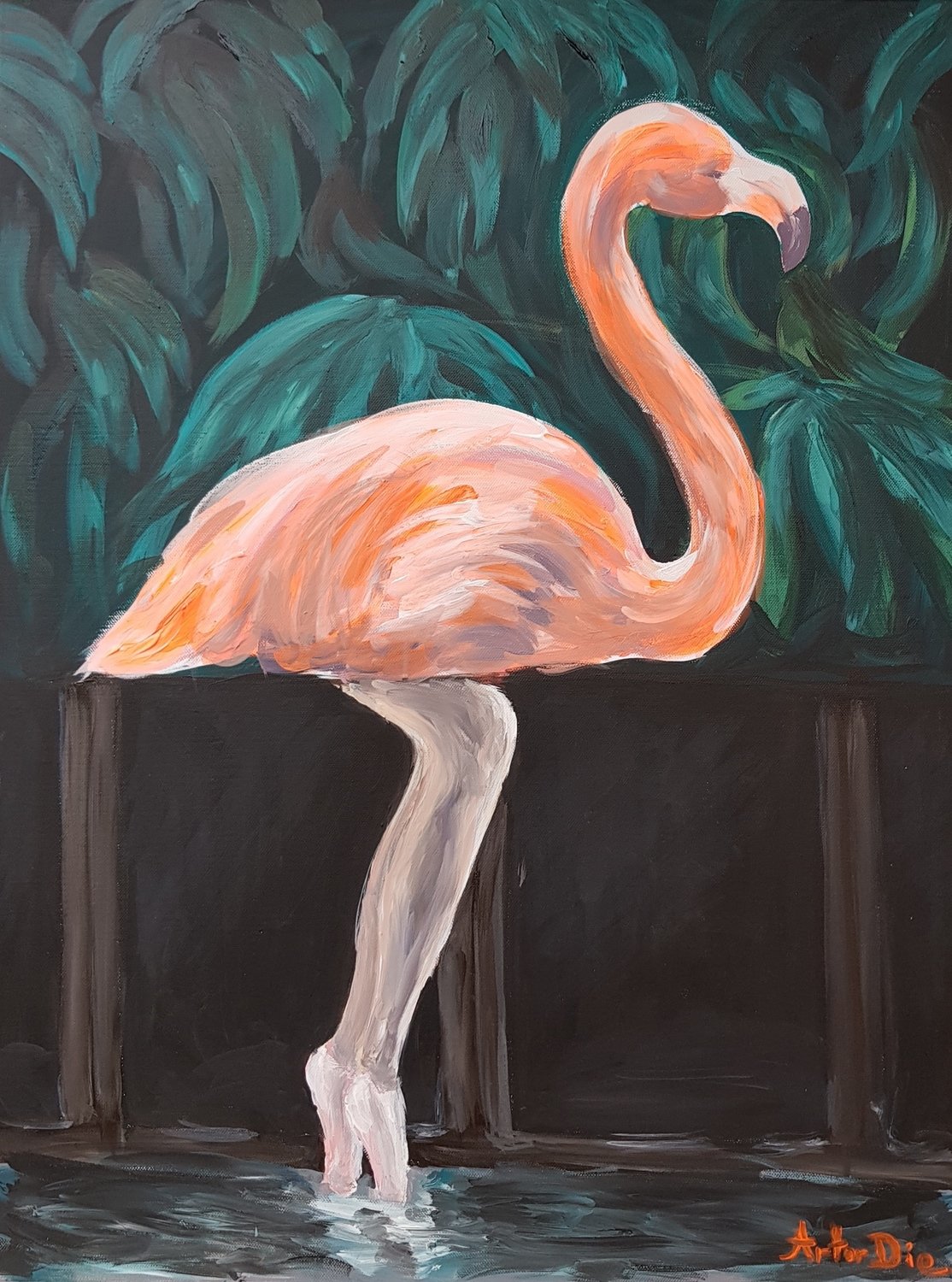 Artor Die - Ballet Flamingo | 50 x 70 Artor Die - Ballet Flamingo | 50 x 70