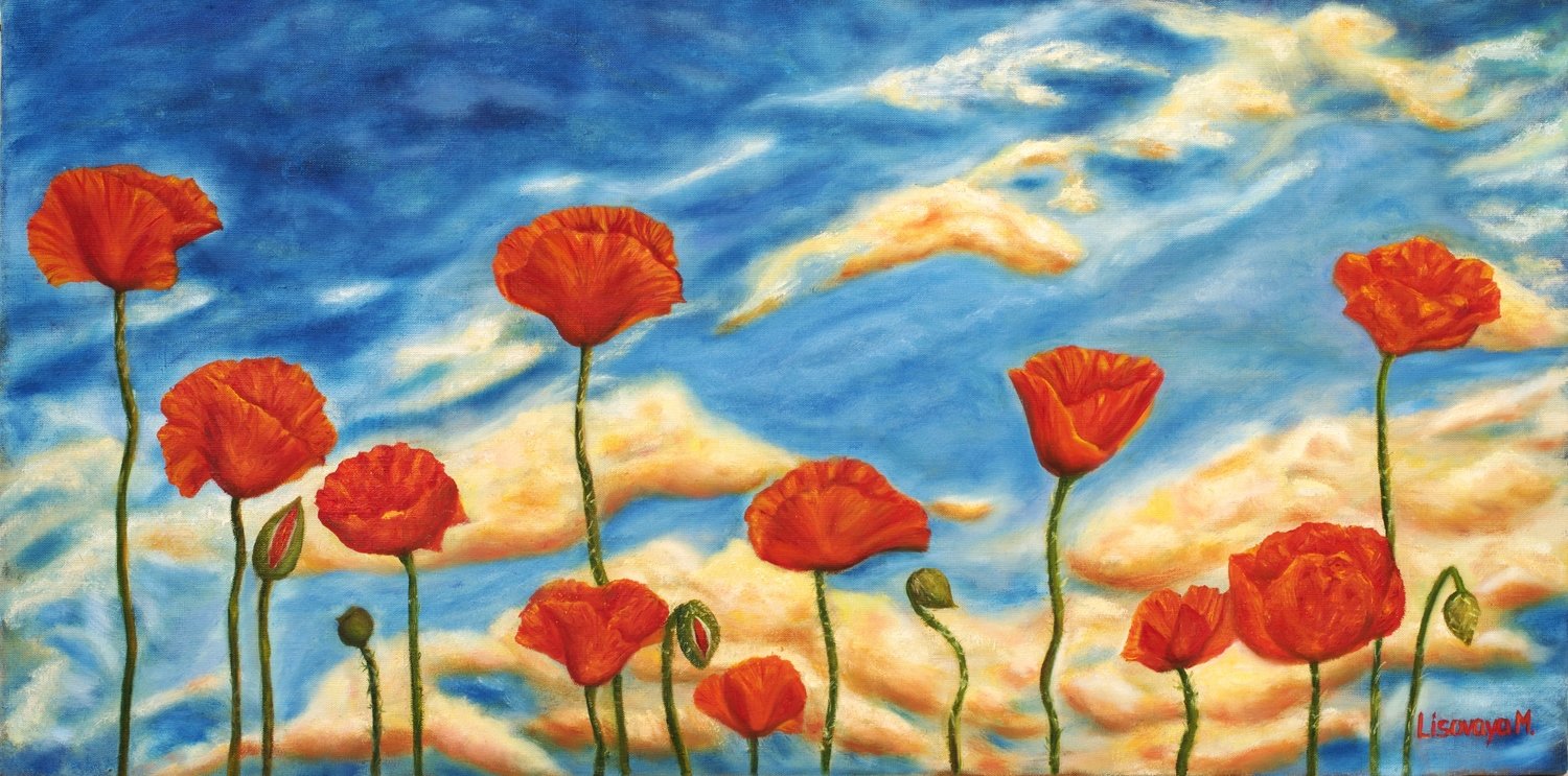 Marina Lisovaya - Poppies | 100 x 50 Marina Lisovaya - Poppies | 100 x 50