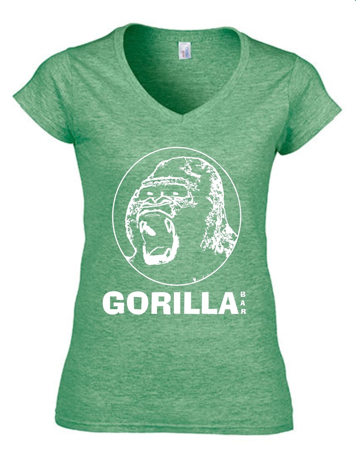 Gorilla Ladies V-Neck T-Shirt (grün)