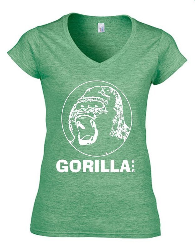 Gorilla Ladies V-Neck T-Shirt (grün)