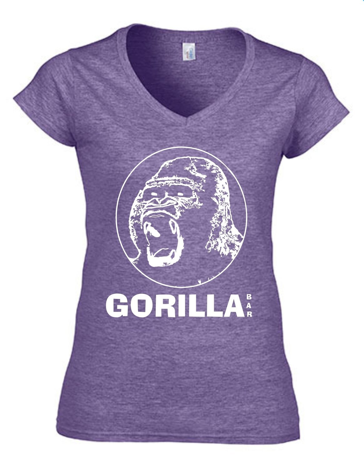 Gorilla Ladies V-Neck T-Shirt (lila)