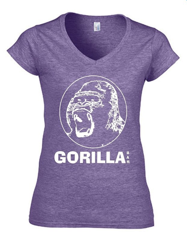 Gorilla Ladies V-Neck T-Shirt (lila)