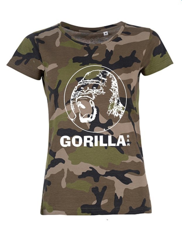 Gorilla Ladies Rundhals T-Shirt (Camo)