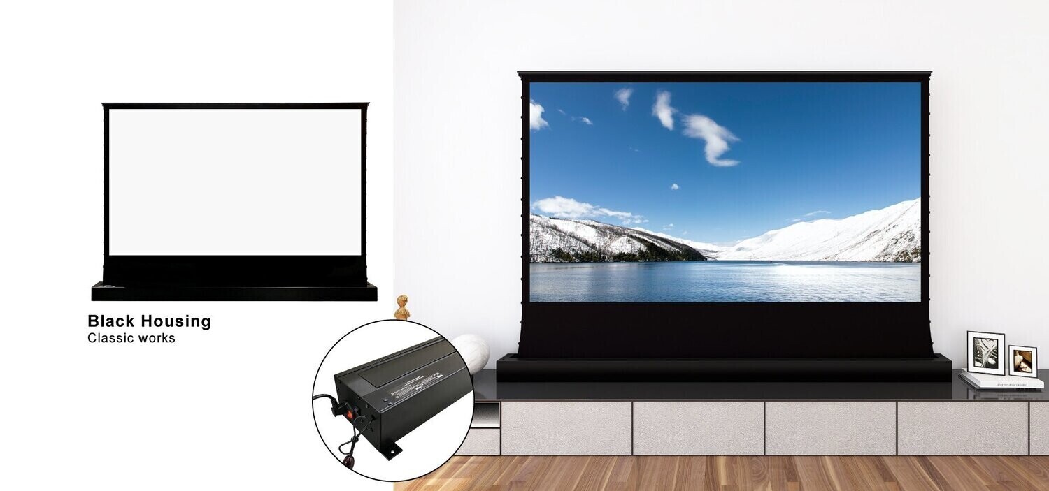 Vividstorm 110" S White Electric Tension Floor Screen