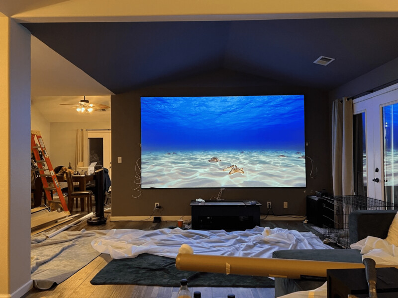 XY Screen 150" ALR UST PET Crystal Fixed Frame Screen