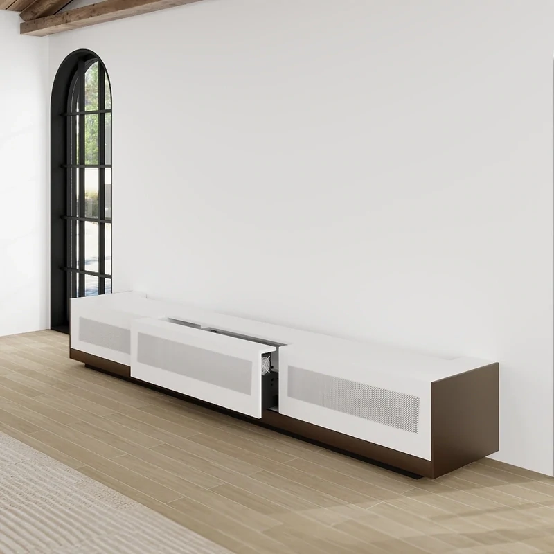 VIVIDSTORM Motorised Laser TV Cabinet New York-Matched For LG CineBeam HU Series