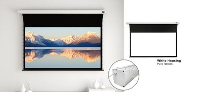 Vividstorm White Cinema Slimline Motorised Tension Projector Screen
