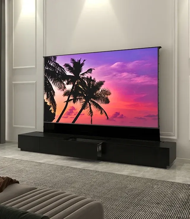 Screen + Motorised Laser TV Cabinet Monte Carlo + UST Projector