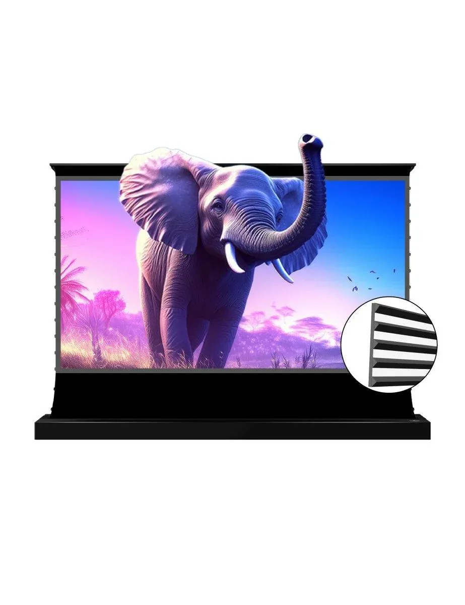 VIVIDSTORM S Fusion ALR Motorized Tension Floor Rising Enhanced Long Throw ALR Projector Screen