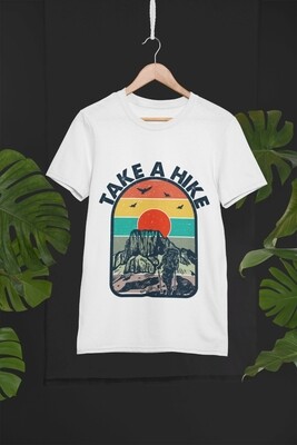 Take a hike t shirt - white