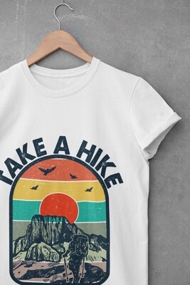 Take a hike t shirt - white