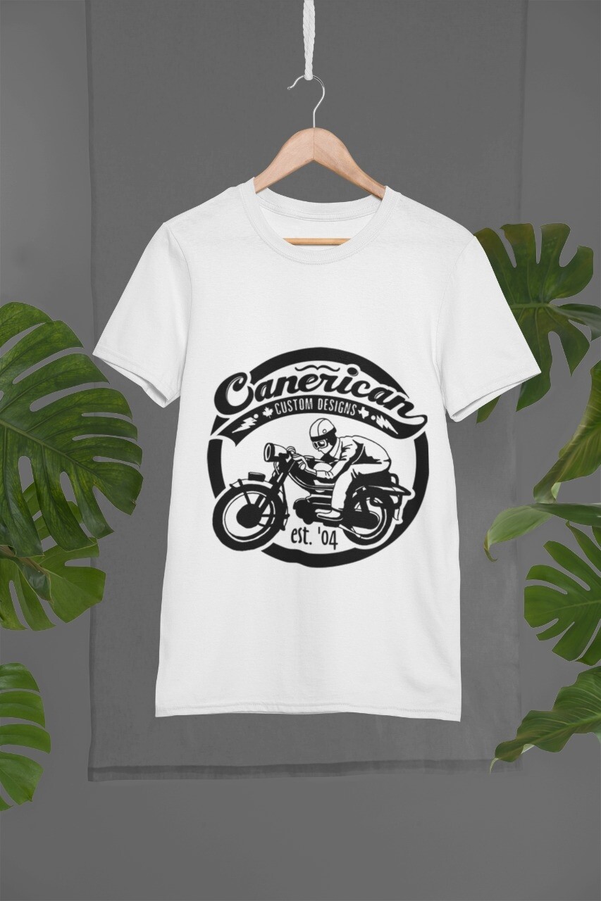 Bike print  t shirt - white