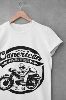 Bike print  t shirt - white