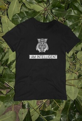 Owl print t shirt - black