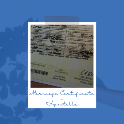 Marriage Certificate with Apostille