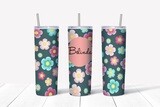 Hippie Flower Skinny Tumbler