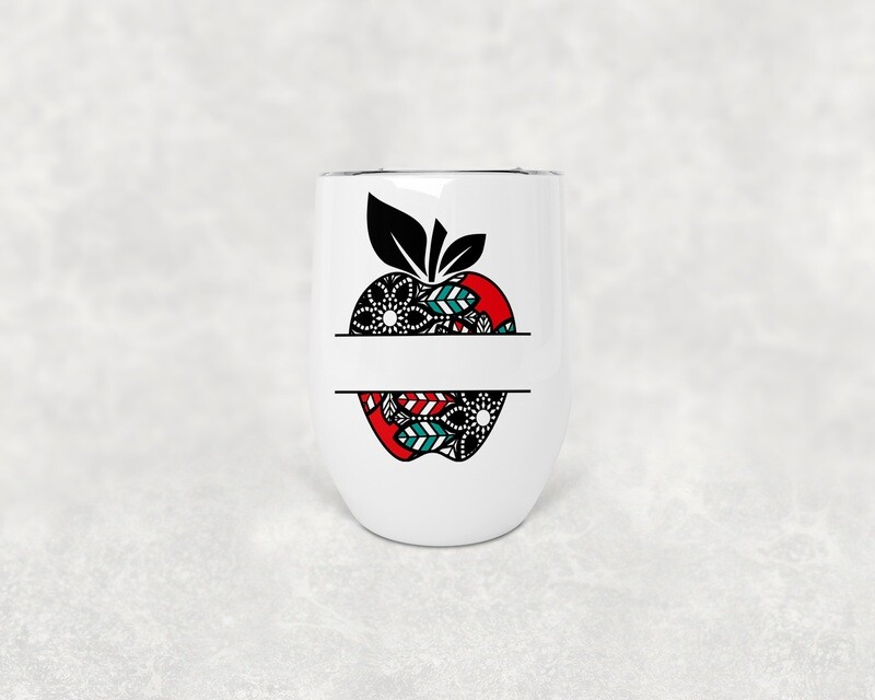 Wine Tumbler Teacher Apple