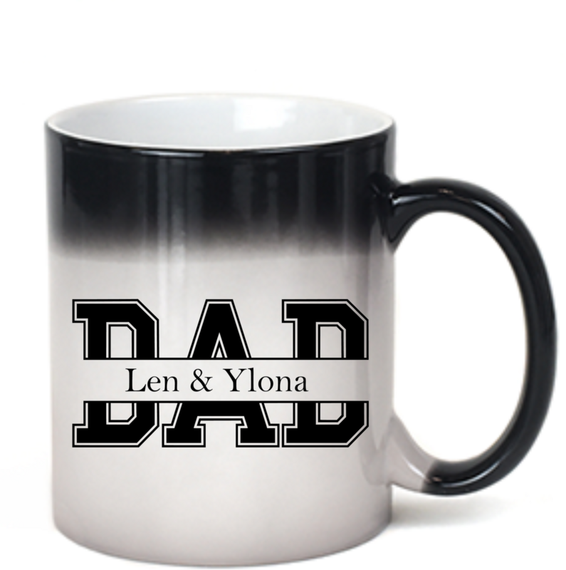 Dad (with kids names) Magic Mug