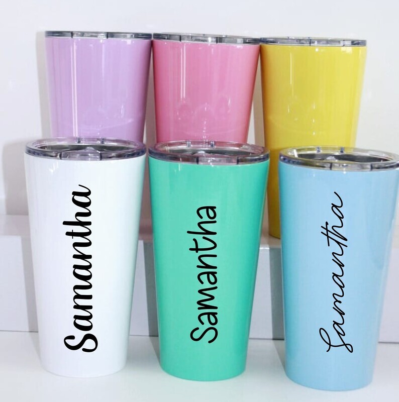 Coloured 16oz Tumbler with Name