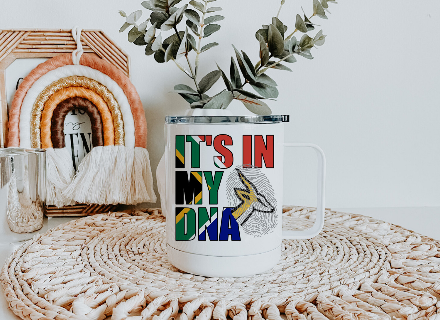 DNA Springbok Rugby Stainless Steel Mug 300ml with lid