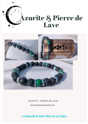 Azurite &amp; Pierre de Lave