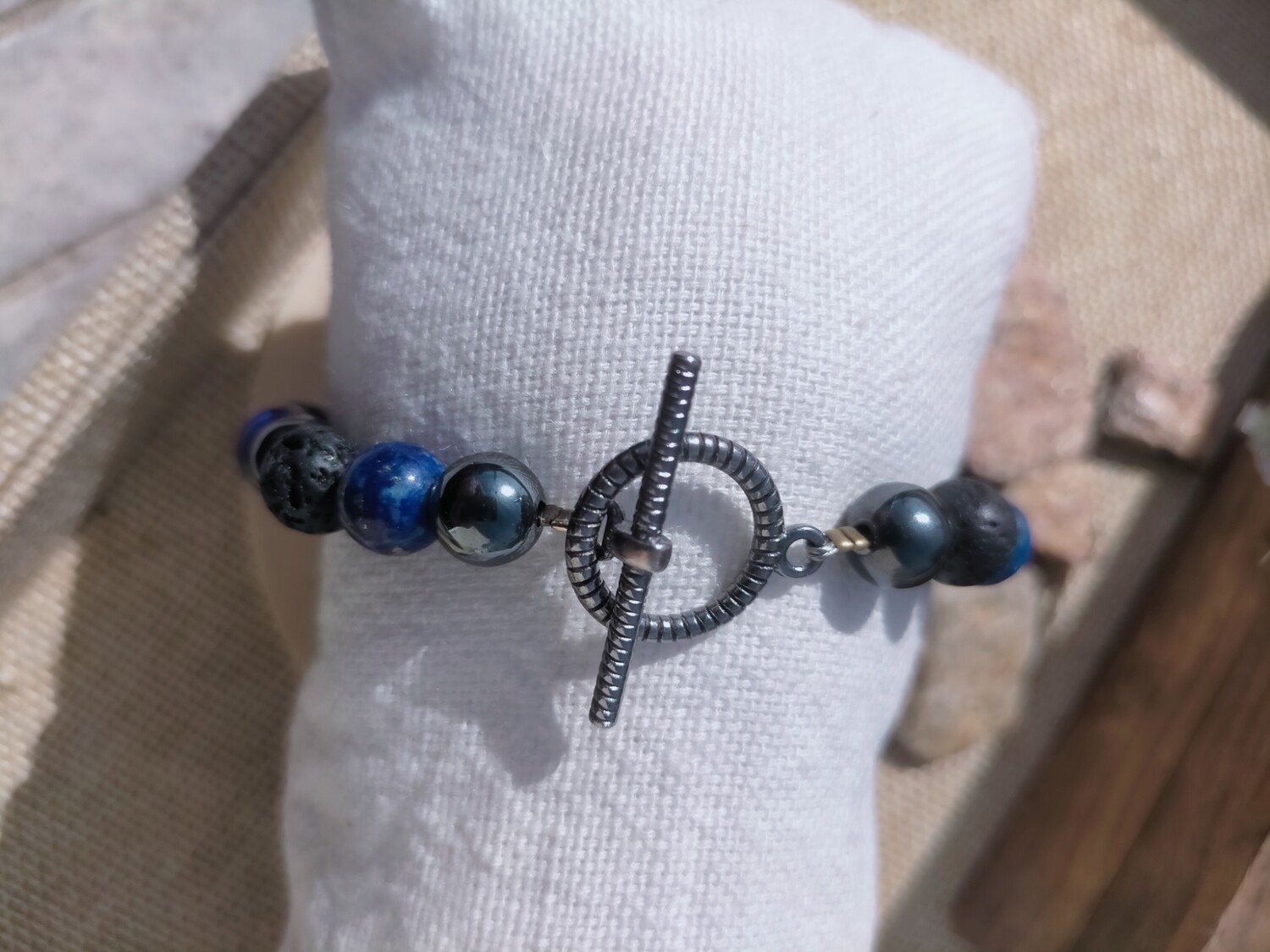 Lapis lazuli &amp; Pierre de Lave &amp; Hématite