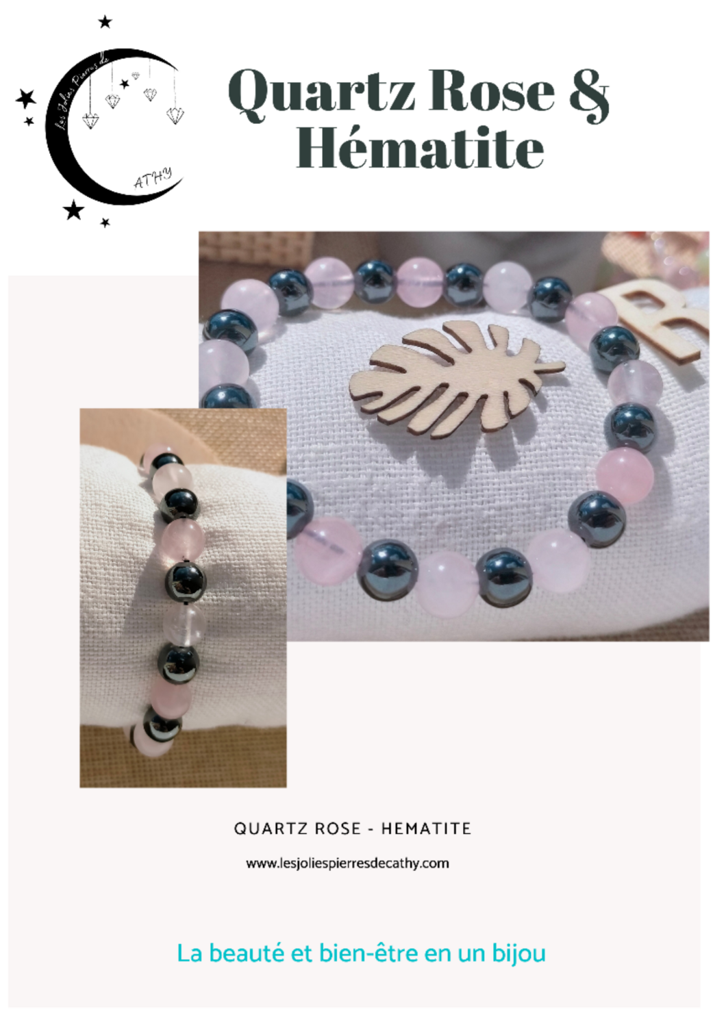 Hematite &amp; Quartz rose