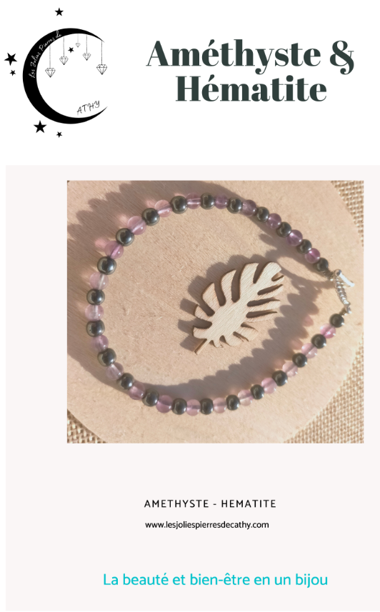 Hématite &amp; Améthyste