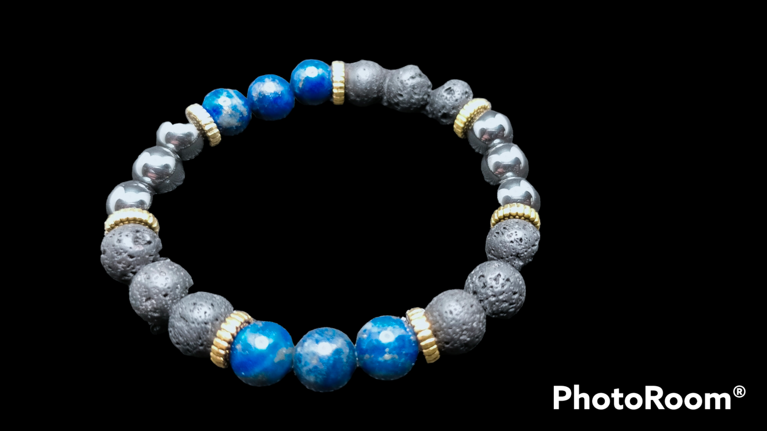 Lapis lazuli &amp; Pierre de Lave &amp; Hématite